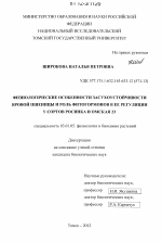 Физиологические особенности засухоустойчивости яровой пшеницы и роль фитогормонов в ее регуляции у сортов Росинка и Омская 23 - тема диссертации по биологии, скачайте бесплатно