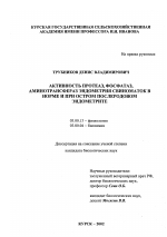 Активность протеаз, фосфатаз, аминотрансфераз эндометрия свиноматок в норме и при остром послеродовом эндометрите - тема диссертации по биологии, скачайте бесплатно