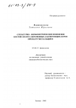 Структурно-морфометрические изменения костей скелета беременных лактирующих коров при нагрузке кальцием - тема диссертации по биологии, скачайте бесплатно