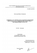 Влияние естественных метаболитов и мышечной деятельности на гликирование белков крыс с индуцированным диабетом - тема диссертации по биологии, скачайте бесплатно