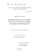 Динамика фитомассы и углерода в лесокультурценозах ельников кисличных Тверской области - тема диссертации по сельскому хозяйству, скачайте бесплатно