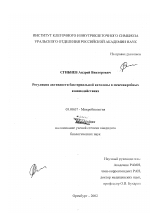 Регуляция активности бактериальной каталазы в межмикробных взаимодействиях - тема диссертации по биологии, скачайте бесплатно