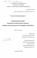 Функциональные связи мохноногого канюка (Buteo - тема диссертации по биологии, скачайте бесплатно