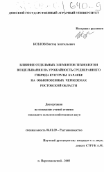 Влияние отдельных элементов технологии возделывания на урожайность среднераннего гибрида кукурузы Караибе на обыкновенных черноземах Ростовской области - тема диссертации по сельскому хозяйству, скачайте бесплатно