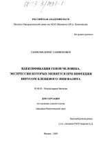 Идентификация генов человека, экспрессия которых меняется при инфекции вирусом клещевого энцефалита - тема диссертации по биологии, скачайте бесплатно