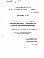 Реакция культивируемых клеток на анаэробный стресс и получение in vitro устойчивых к затоплению растений - тема диссертации по биологии, скачайте бесплатно