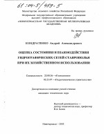 Оценка состояния и взаимодействия гидрографических сетей Ставрополья при их хозяйственном использовании - тема диссертации по наукам о земле, скачайте бесплатно