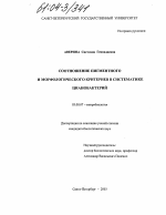 Соотношение пигментного и морфологического критериев в систематике цианобактерий - тема диссертации по биологии, скачайте бесплатно